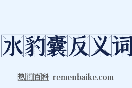 水豹囊反义词是什么意思的图片
